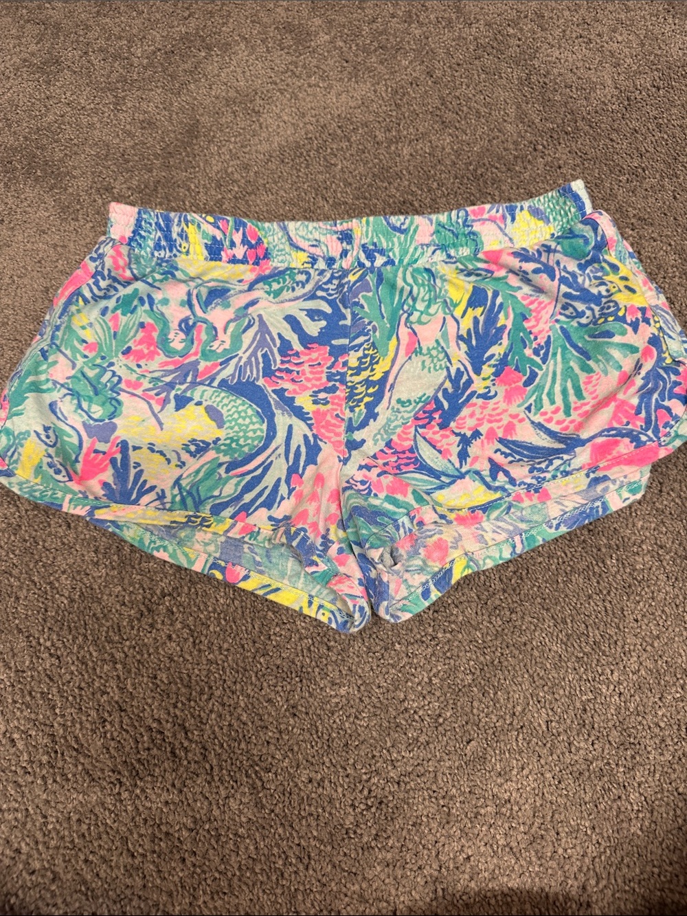 Lilly pulitzer kids mermaid  Floral Print Lounge Shorts - Multi